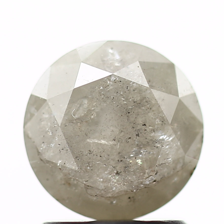 1.35 Carat Fancy Gray Rustic Round Shape Brilliant Cut Natural Loose Diamond